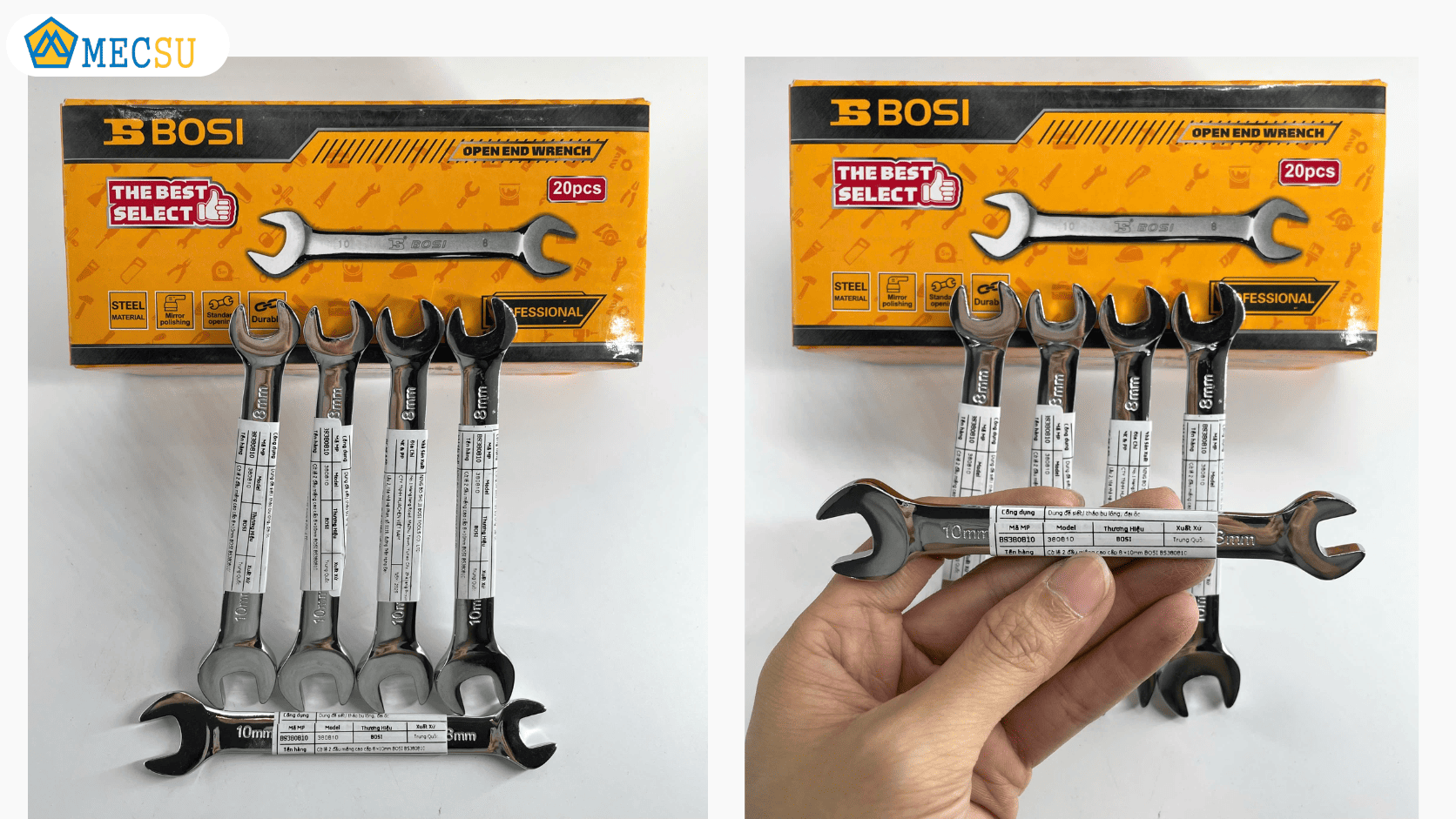 Cờ lê 2 đầu miệng BS381012 BOSI.